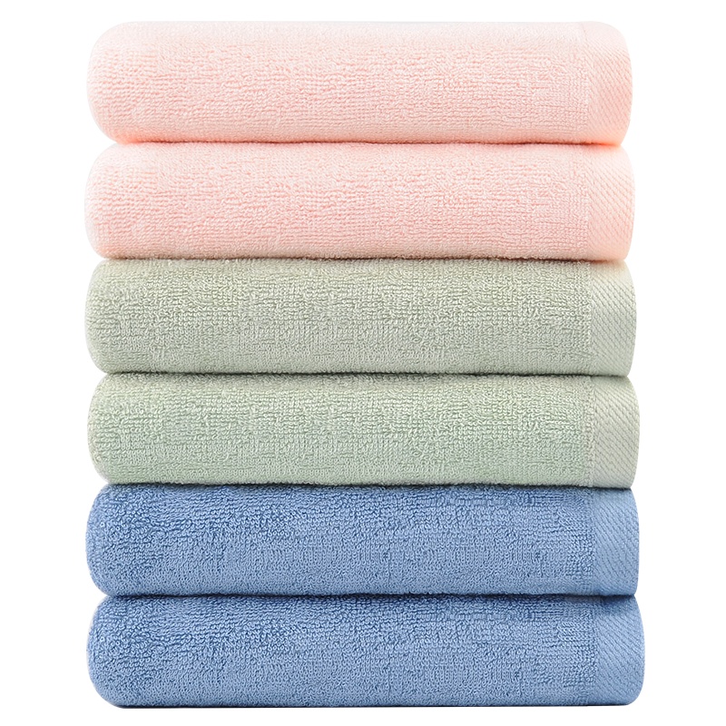 竹之锦 毛巾家纺 3条装竹纤维吸水大毛巾洗脸毛巾 粉*1/灰蓝*1/灰绿*1 95g/条 34×72cm