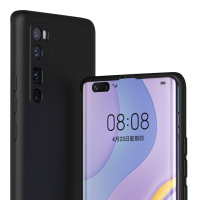 ESCASE 华为nova7pro手机壳 液态硅胶保护套 新升级全包镜头保护壳 防摔超薄男女款 优雅黑