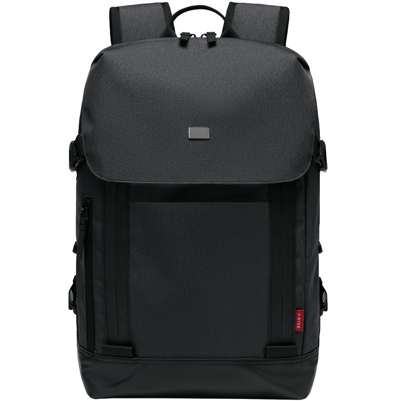 第九城（V.NINE） 双肩包男士14英寸电脑包商务翻盖休闲大容量多功能旅行背包