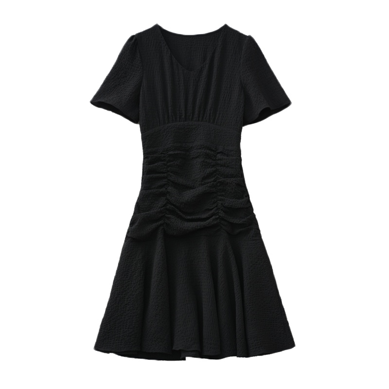 晗亦然2021夏季碎花大码连衣裙新款夏胖mm很仙的遮肚显瘦过膝长裙子 8975#