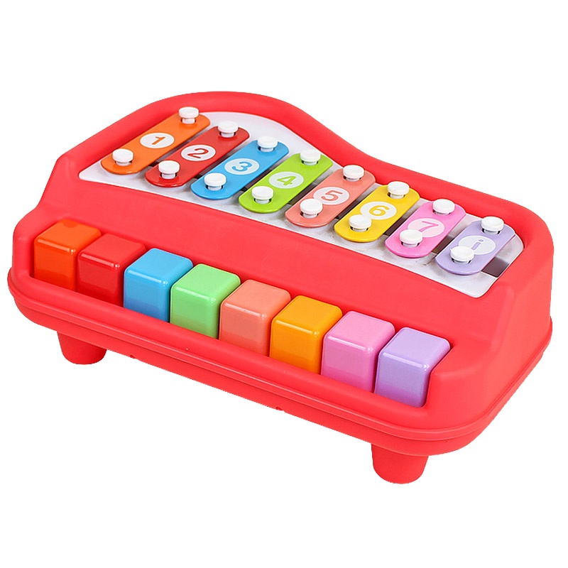 海之盈音乐大钢琴玩具 6-12个月可弹奏敲打塑料玩具 儿童早教宝宝益智八键手敲琴音乐玩具 婴幼儿乐器八音琴 环保不用电池