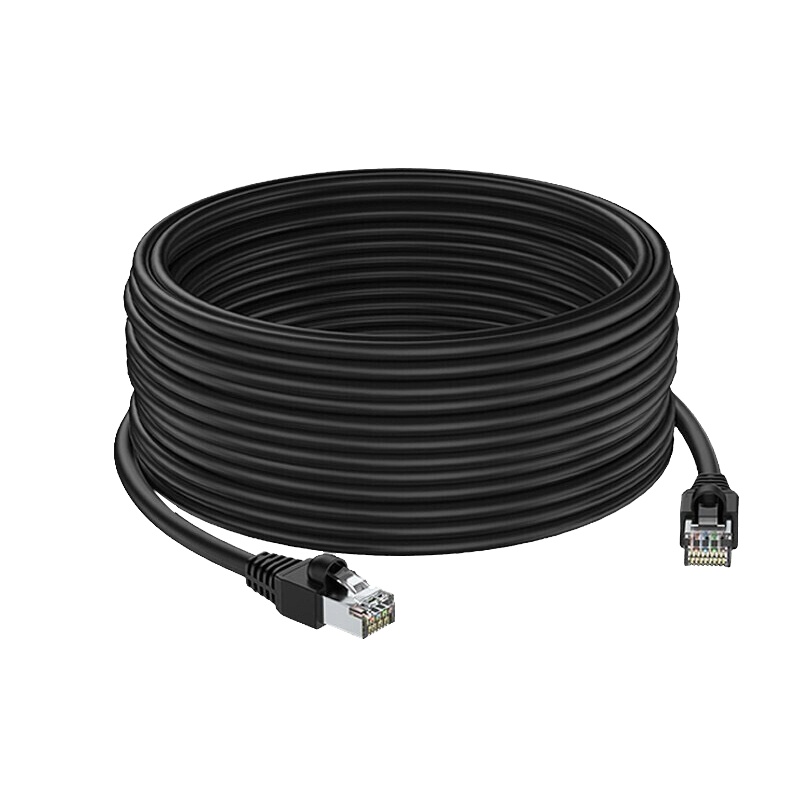 千天(QANTOP)超六类网线 室外防水抗晒耐寒cat6类非屏蔽网络线缆千兆传输成品网线带水晶头全铜