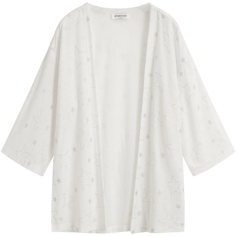 OtherMix白云繁星外套2021年夏季新款慵懒风休闲透气薄开衫上衣女