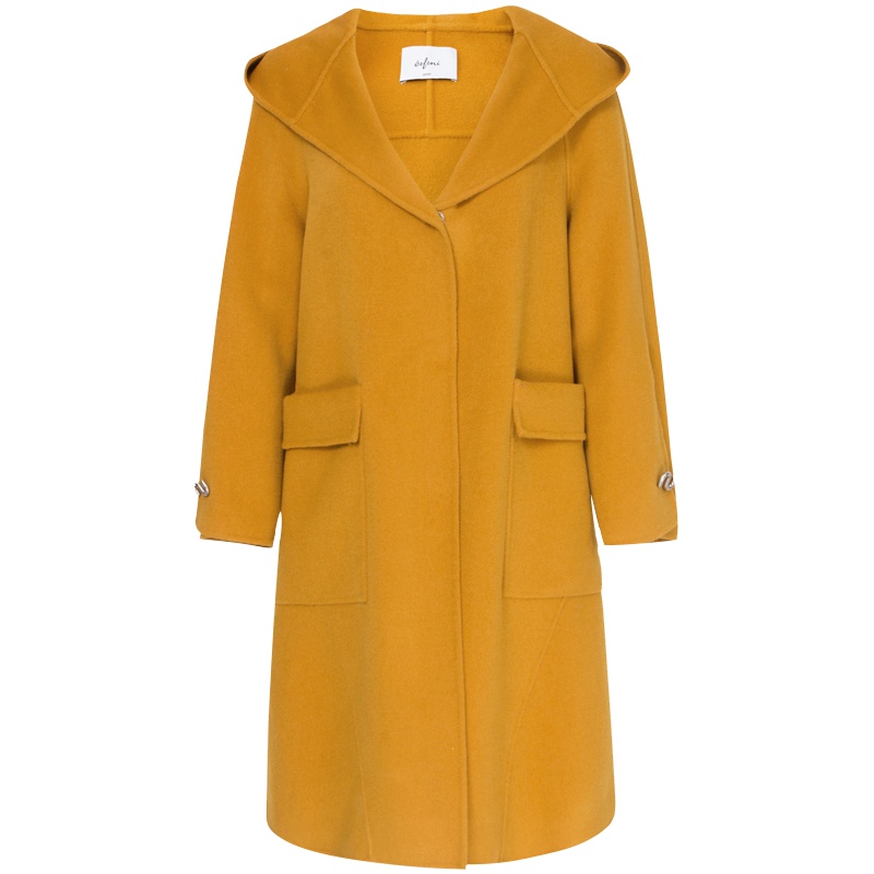 伊芙丽冬装新款羊毛双面呢大衣女外套