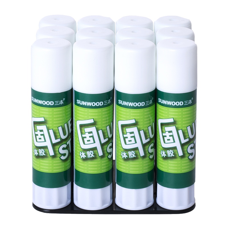 三木(SUNWOOD)6608 果香味固体胶/胶棒 固体手工课胶水 办公文具用品 9克/单支装12支