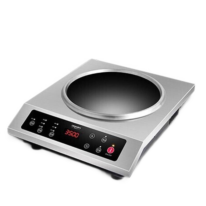 德玛仕DEMASHI商用电磁炉3500W大功率凹面电池炉商用家用不锈钢电池炉BC-3500A[配炒锅]