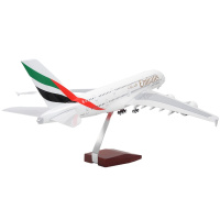 声控灯A380飞机模型国航商飞C919民航南航飞机摆件航模空客带轮子 1:160阿联酋A380