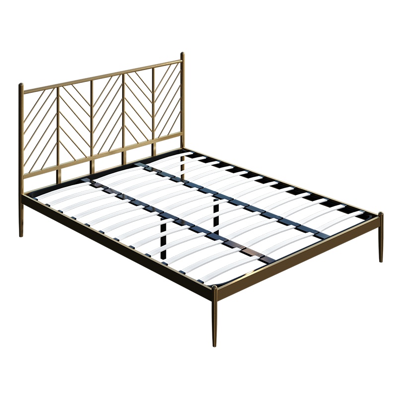 A家家具ins风 铁艺床1.8米双人床公寓铁架床带软靠床DA0176