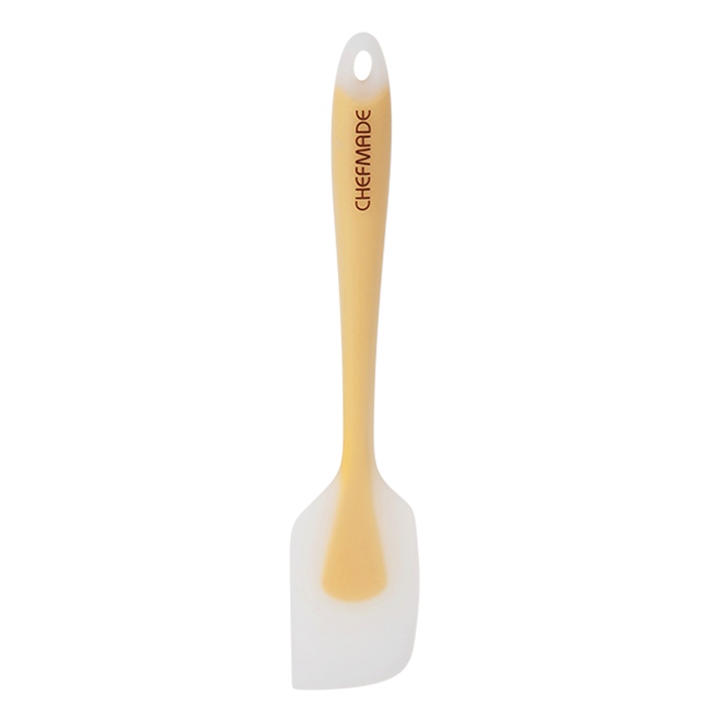 学厨 硅胶刮刀 耐高温 加厚煎锅铲刀 黄油蛋清面糊搅拌刀 蛋糕奶油抹刀 透明黄色 烘焙工具 WK9263