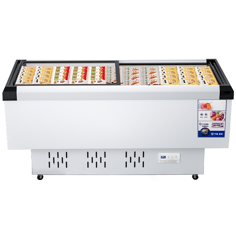 希冷(XILEN) 平岛柜 卧式冰柜商用展示柜速冻海鲜冷冻柜超市餐饮烧烤点菜柜 升级款冷冻岛柜1400*650*900