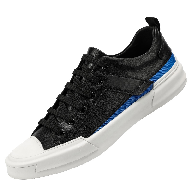 洛克华菲头层牛皮板鞋男冬真皮2021新款小白鞋欧洲站韩版休闲鞋舒适男鞋