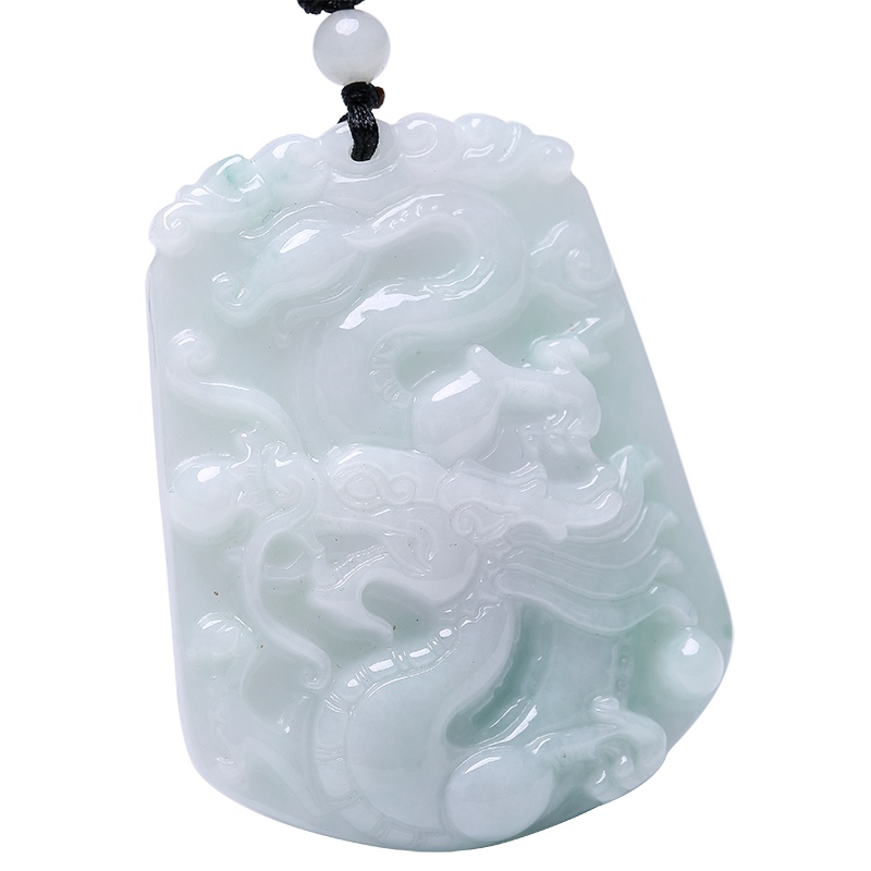 印象眸 翡翠龙牌挂件男女款翡翠龙吊坠 附证书