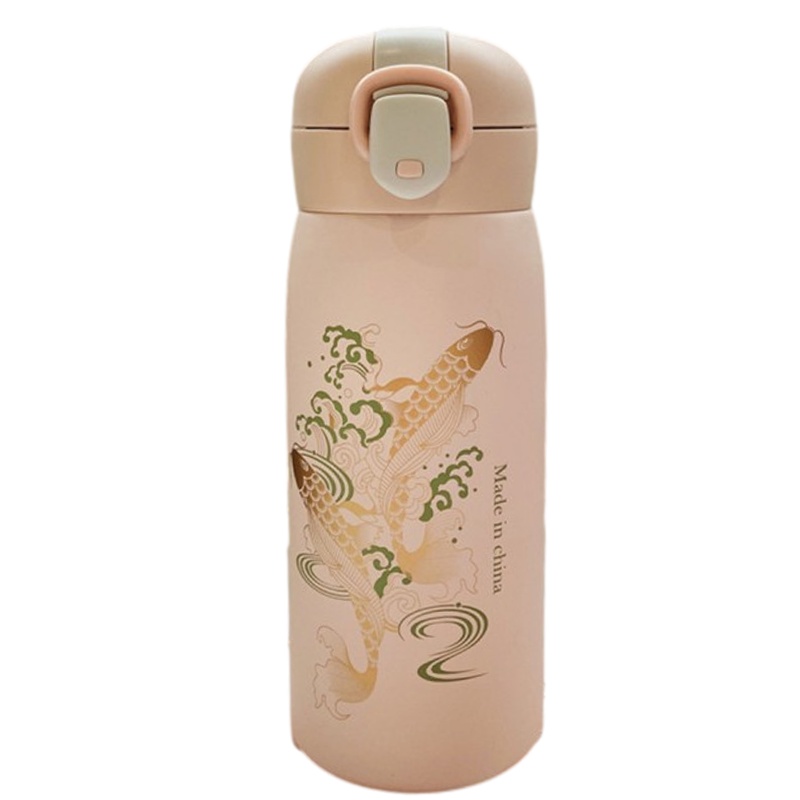 贝瑟斯 国潮中国风弹盖款304不锈钢便携可爱情侣杯保温杯杯子