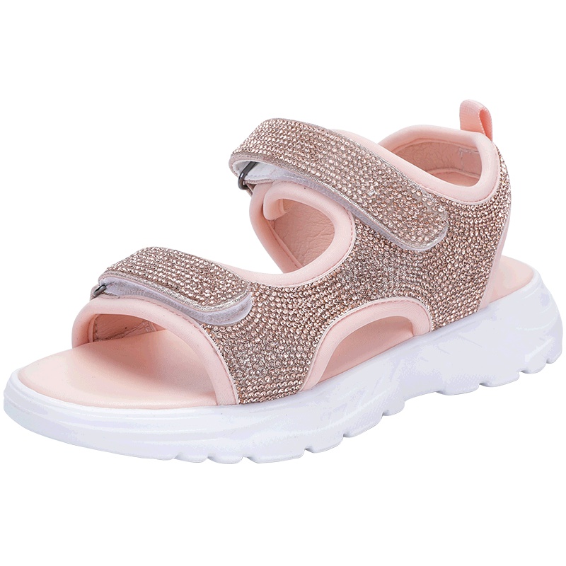 大嘴猴童鞋女童凉鞋2019夏季时尚中大童软底公主鞋儿童鞋子