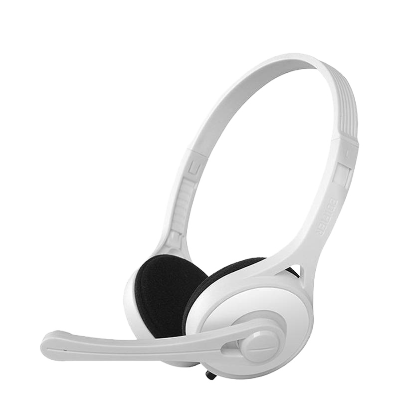 Edifier/漫步者 K550头戴式电脑语言麦克风游戏立体声3.5mm插孔有线耳机耳麦 时尚白色