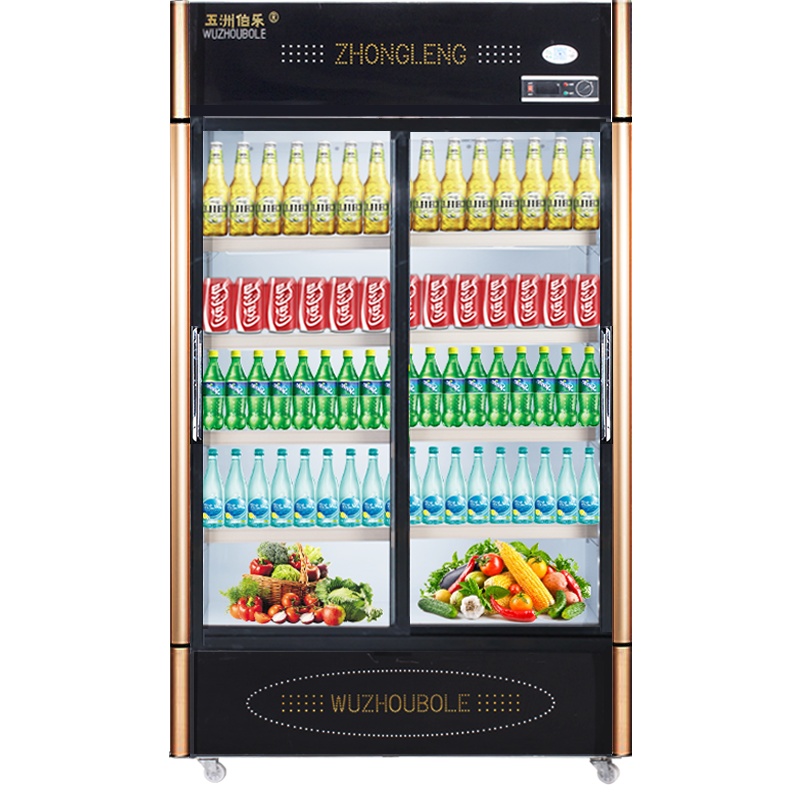 五洲伯乐(WUZHOUBOLE)LC-888A 842升商用铜管展示柜 移门立式冷藏柜保鲜柜冰箱 啤酒饮料柜茶叶柜点菜柜