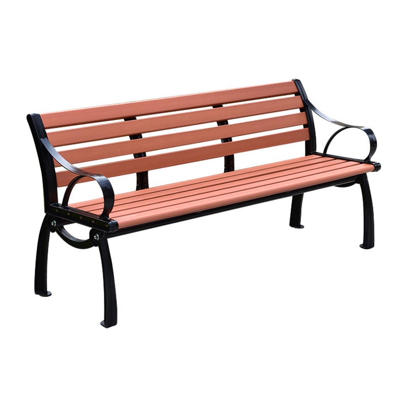 帅畅公园椅户外长椅排椅防腐实木塑木阳台双人靠背椅园林广场小区休闲(深红色)(咖啡色)(泰柚色)颜色备注