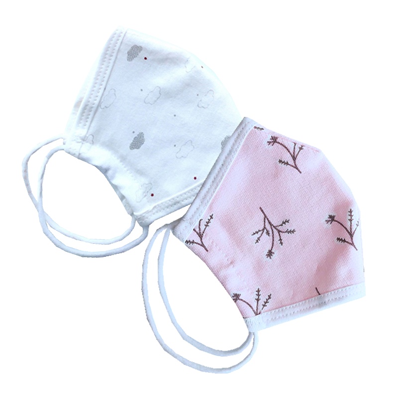 安笛贝乐儿童棉质口-罩-男童女童通用防护熔喷层可换滤芯可水洗开学必备滤芯口罩防风防尘 3-15岁