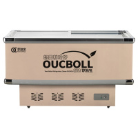 欧驰宝(OUCBOLL) 350升推拉门 岛柜 商用展示柜 卧式冷柜 冷藏冷冻 肉食海鲜柜 速冻商用冰柜