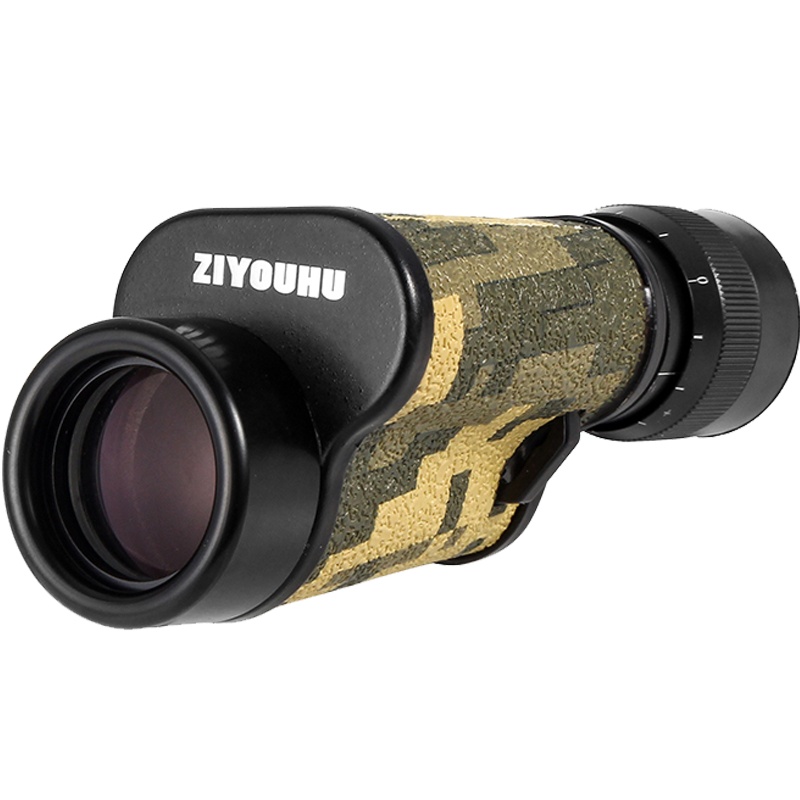 ZIYOUHU 迷彩黑色测距户外便携式单筒望远镜 手持高倍高清民用望远镜