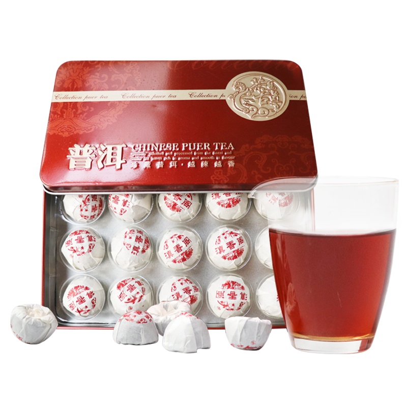 滇香阁迷你沱茶15粒(75g) 盒装 云南勐海 高山普洱熟茶 传统工艺醇香无添加