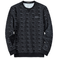 千纸鹤男士长袖T恤2019秋季新款时尚潮流圆领港风套头卫衣男15162