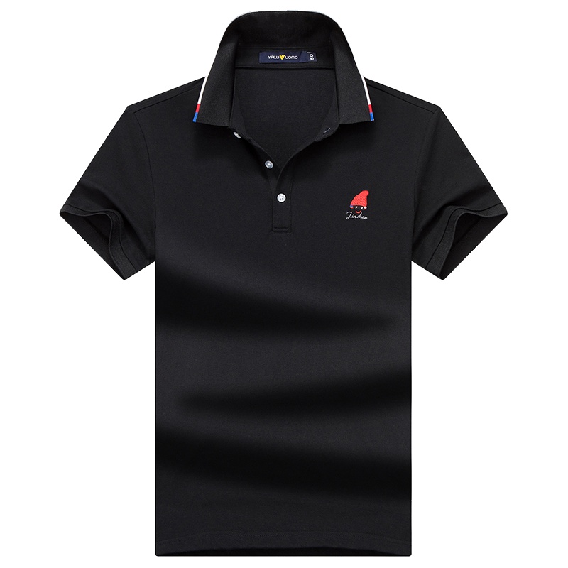 雅鹿男装夏季商务休闲翻领男士polo衫T恤爸爸装S24EXTB00018