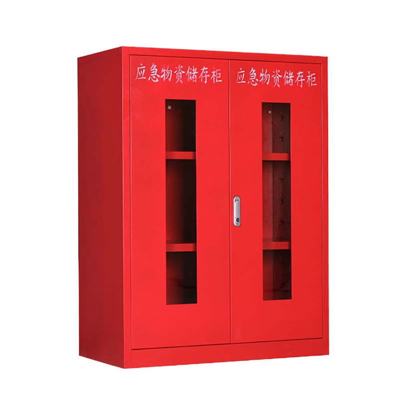 消防器材储备柜 应急物资柜 存放柜 紧急器材展示柜（1200*900*450）红色
