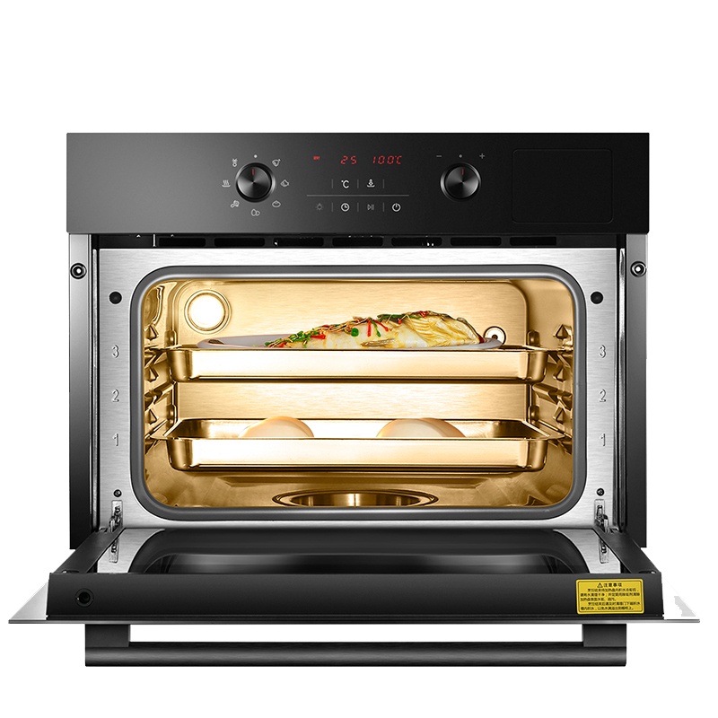 老板(ROBAM)40L大容量嵌入式电蒸箱蒸汽炉ZQB400-S272 钢化玻璃面板 灵动旋钮式操控