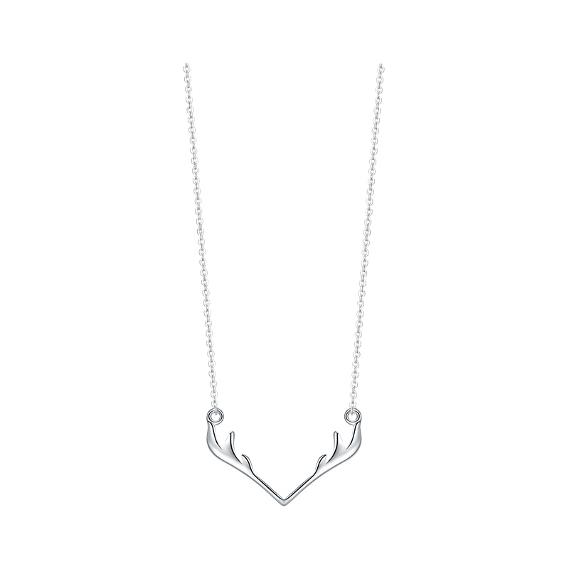 DTOTO 一鹿有你s925纯银锁骨链女生简约潮网红气质项链吊坠