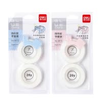 得力deli30112隐形胶带2卡共4卷复印错题透明手撕写字复制不留痕胶带配切割器学生用办公用胶带答案胶改文具