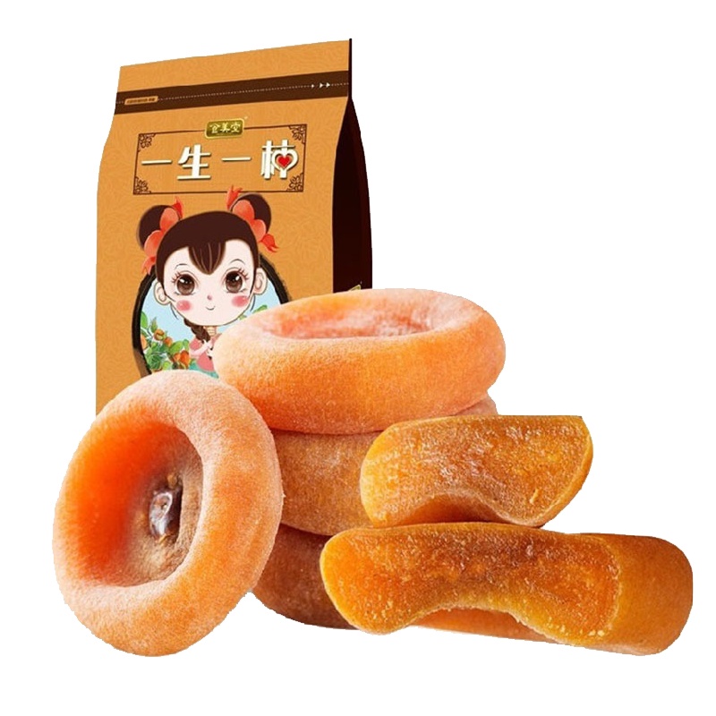 食美堂 降霜柿饼500g/袋 软糯清甜