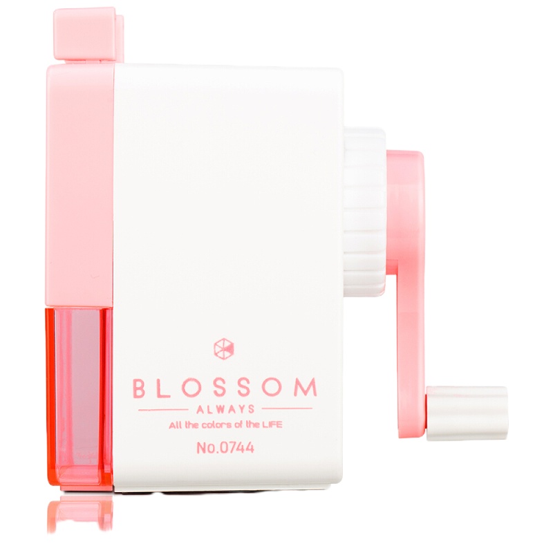 得力(deli)简约式学生削笔机/铅笔削笔器/卷笔刀/转笔刀 粉色0744