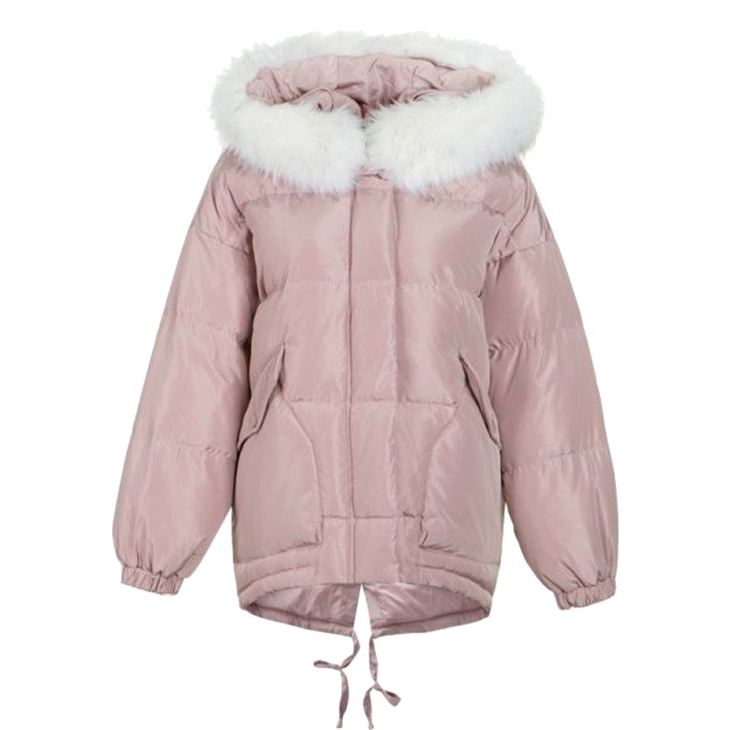 7M莫丽菲尔新款韩版时尚宽松短款大毛领小个子羽绒服女70008151