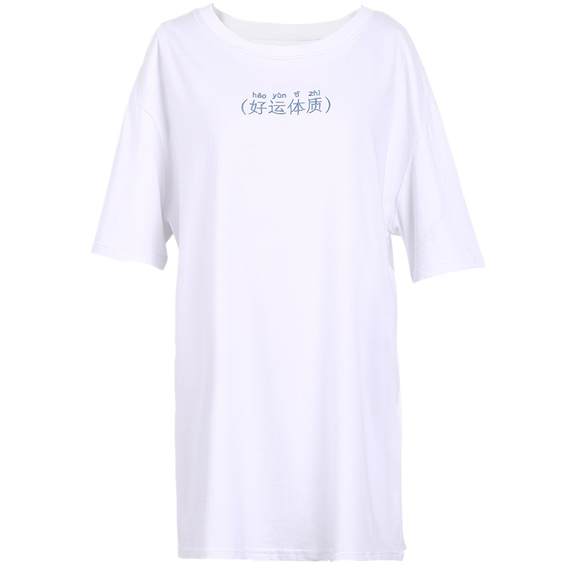 三彩2020春季新款圆领国风锦鲤开运情侣款刺绣T恤男