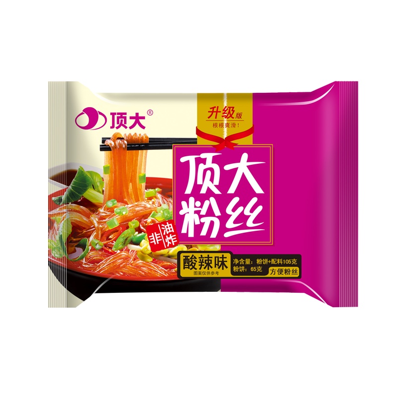 顶大粉丝方便面正宗酸辣粉非油炸方便面速食泡面条5袋/10袋/20袋装