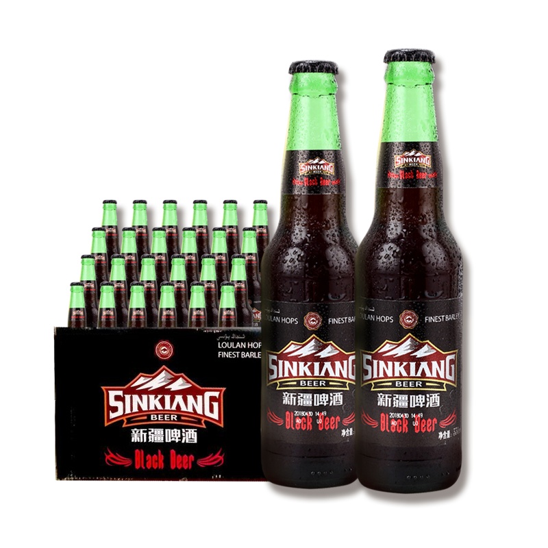 新疆夺命乌苏黑啤新疆黑啤330ml*24瓶整箱装