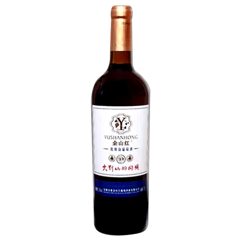 余山红15年老藤优级山葡萄酒酒精度11.5%vol单支容量750ml*4