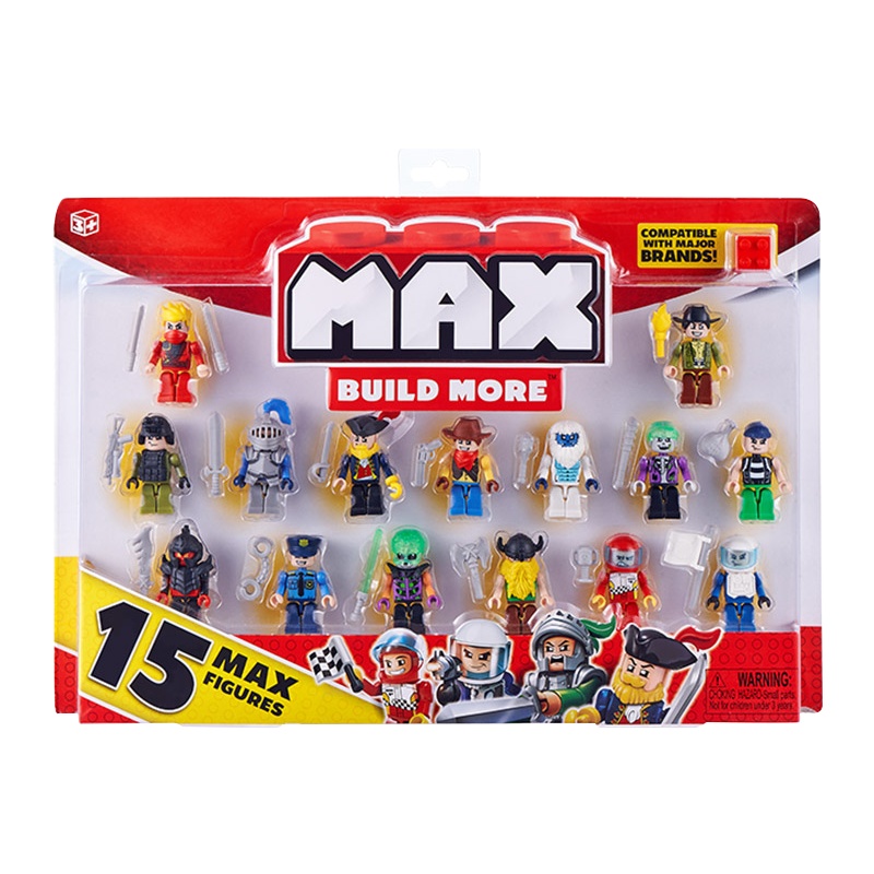 ZURU MAX BUILD MORE 儿童积木玩具益智拼接多功能玩具 麦克斯人偶套装 套装3844D