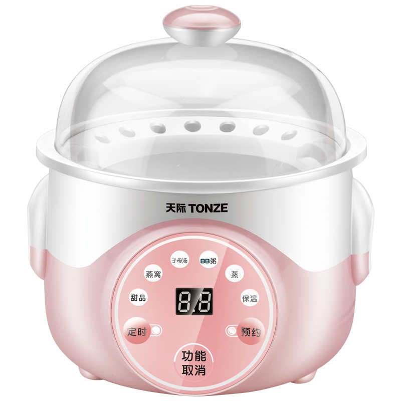 天际DGD10-10KWG电炖炖锅迷你煮粥神器煲汤陶瓷内胆双胆隔水炖家用全自动小燕窝电炖盅1L及以下/0.7升