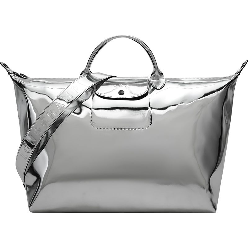 LONGCHAMP 珑骧 女士 LE PLIAGE金属质感聚酰胺帆布手提单肩包旅行包大号 1624 HTE