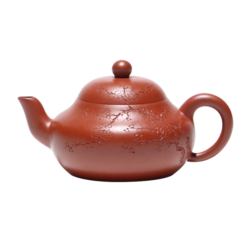 蕙韵 『暗香梨形』宜兴全手工紫砂壶 全手工 朱泥大红袍家用潮汕小容量工夫茶具茶壶 150ml