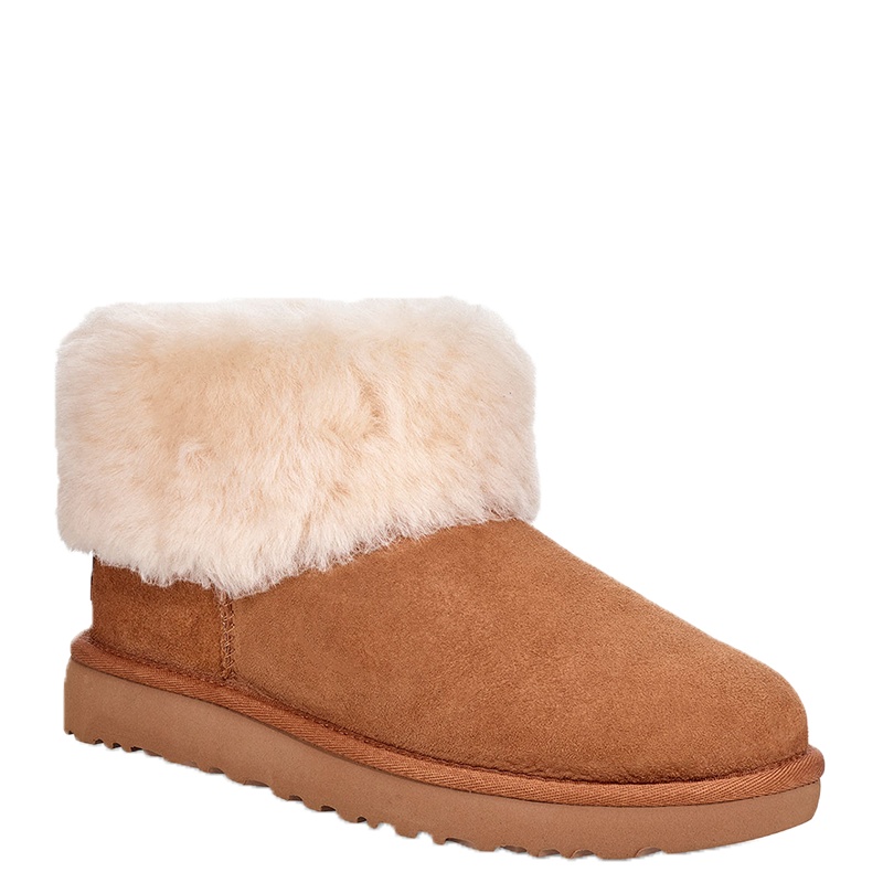 [直营]UGG(UGG) CLASSIC MINI FLUFF经典翻毛短筒女士保暖雪地靴女靴1106757