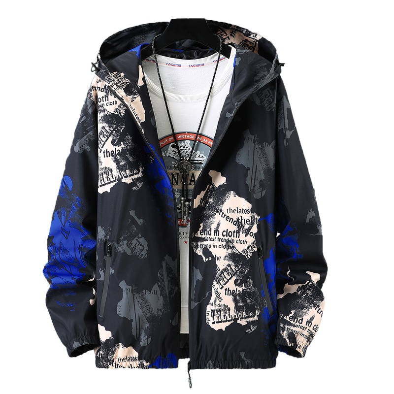 PMMP大码夹克男士秋新款运动加肥加大简约时尚潮流风衣外套男装上衣