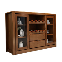 月影梳桐中式实木餐边柜餐厅储物家具茶水柜酒柜碗柜多功能橱柜