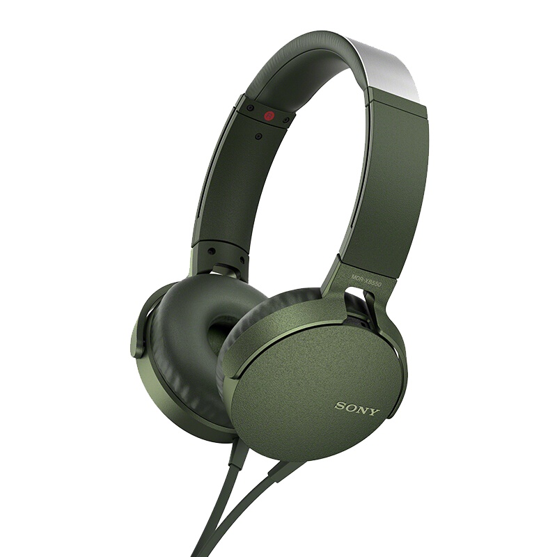 索尼(SONY)MDR-XB550AP 重低音立体声免提通话耳机 头戴式 绿色