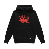 DICKIES 新款男士抓绒卫衣时尚印花宽松休闲套头连帽卫衣
