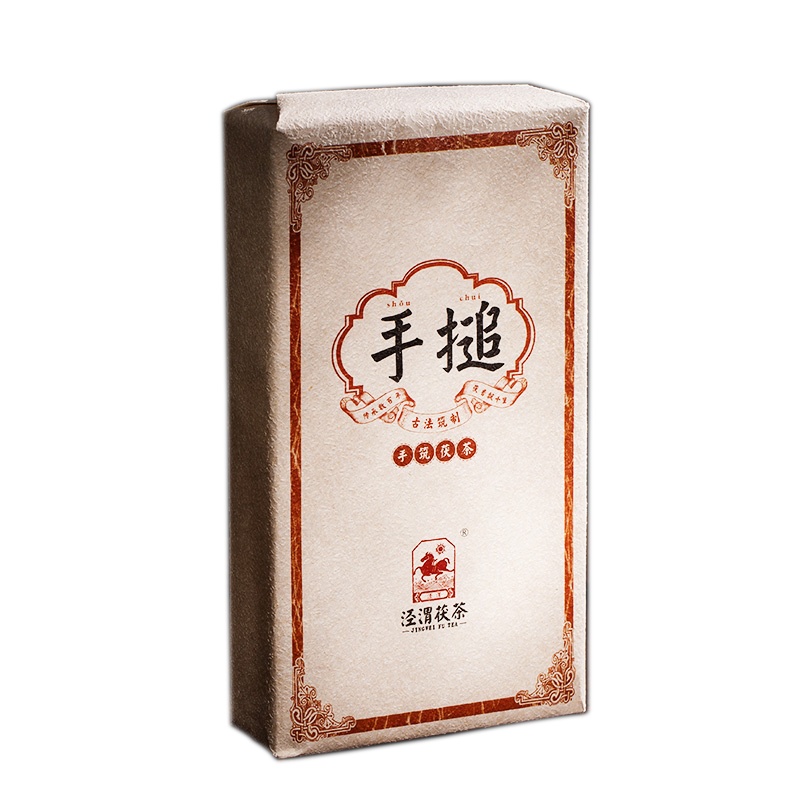 泾渭茯茶 陕西特产 手搥手筑茯茶1000g 手筑系列茯砖黑茶正宗金花 2019年份