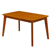 HiBoss橡木中式客厅长方形餐桌现代简约实木餐桌