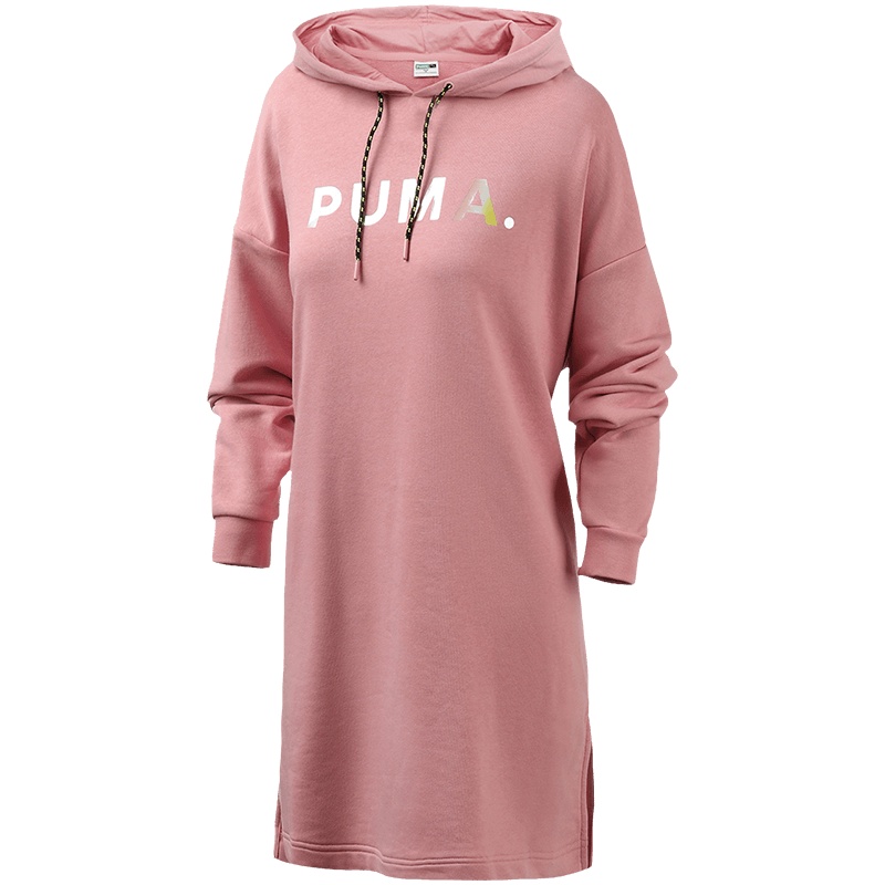 PUMA彪马女装连帽卫衣休闲运动裙长袖连衣裙595954